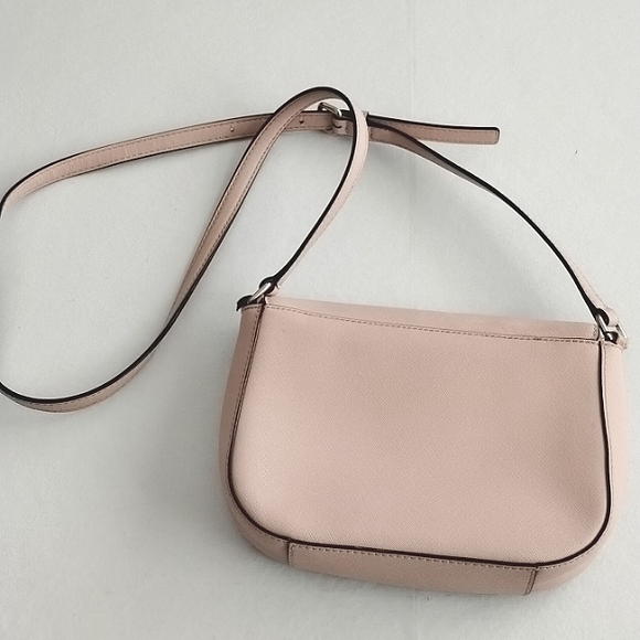 Kate Spade Baby Pink Safiano Leather Crossbody Bag *flaw - Picture 2 of 10